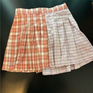 The Ragged Priest Seeker Mini Skirt Pleated Mixed Plaid Mini Skirt Y2K Academia